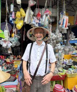 Traveler experiencing Vietnamese culture and cuisine